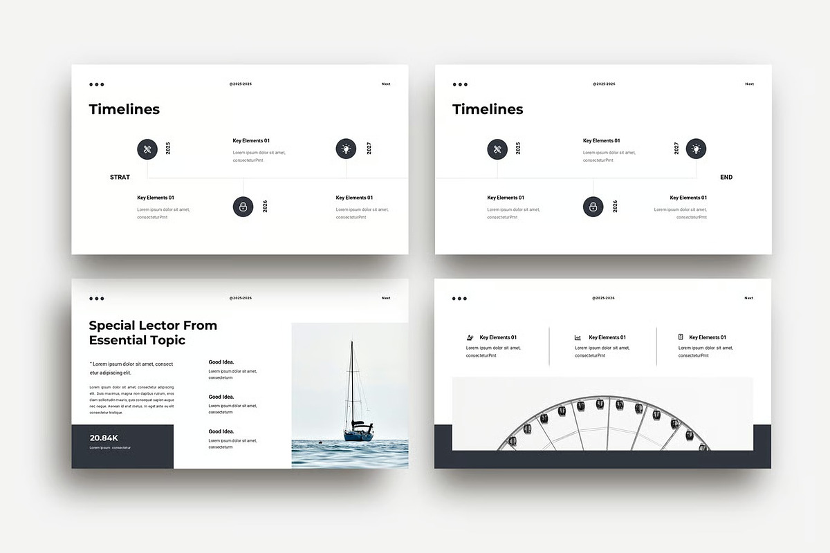 Design Minimal Presentation Template Powerpoint preview 5