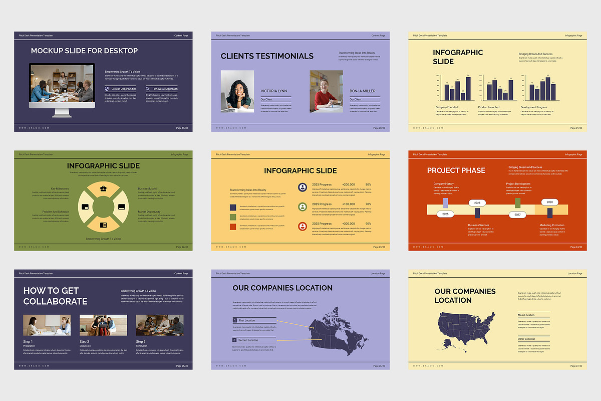 Ekamu : Pitch Deck Powerpoint, a Presentation Template by Punkl Camp (Photo 8 of 9)