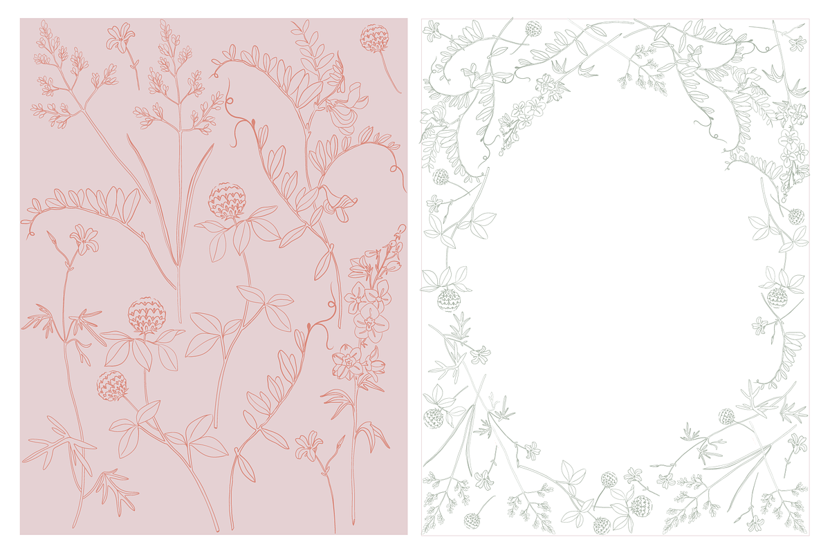 Delicate Herbarium Seamless Patterns, a Pattern Graphic by Maria Budarkiewicz (Photo 22 of 22)