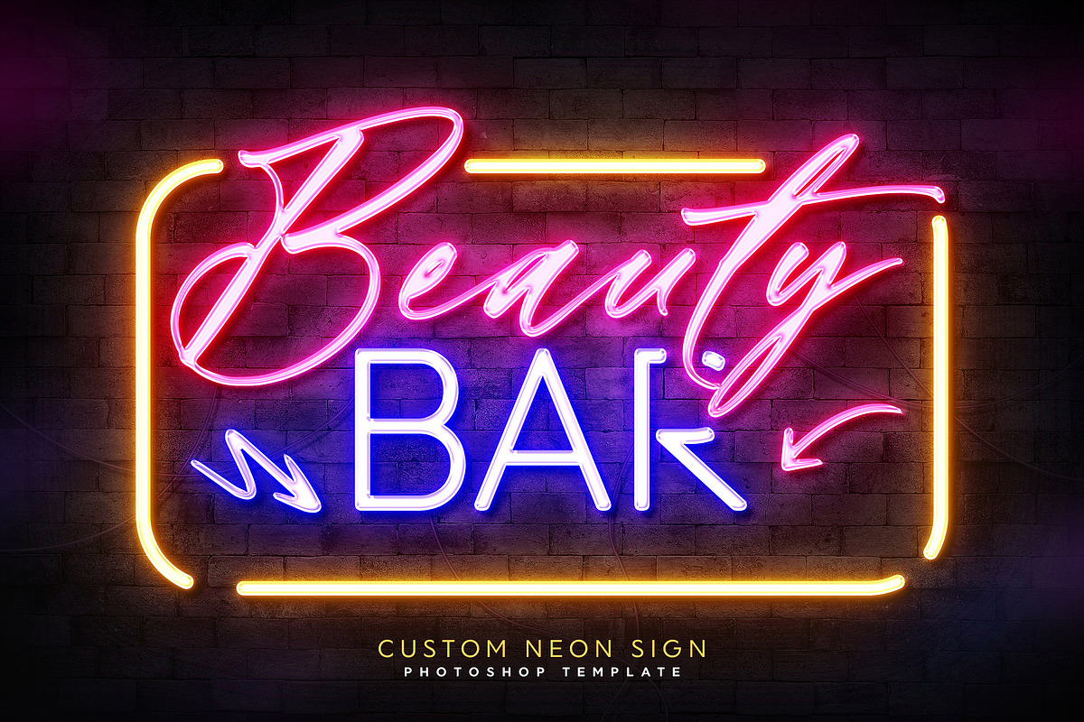 Custom Neon Sign Scene Generator, a Layer Style Add-On by Andrew Skoch ...