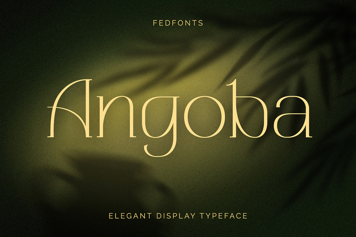 Angoba - Modern Luxury Serif Font, a Serif Font by Fedfonts (Photo 1 of 7)