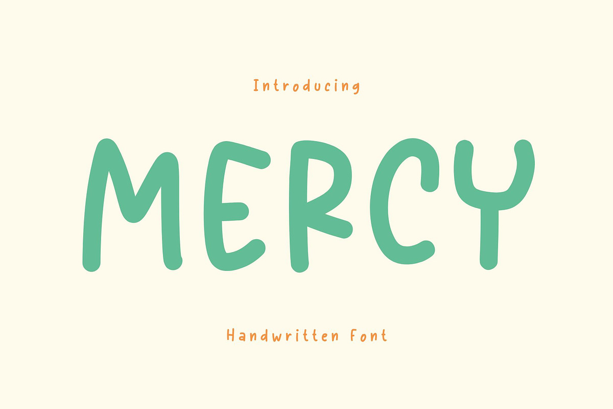 Mercy is a cute handwritten font, a Handwritten Font by Brown Cupple (Photo 1 of 6)