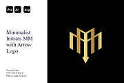 Minimalist Initials MM Arrow Logo, a Branding & Logo Template by Luxury Logos (Thumbnail 1 of 4)