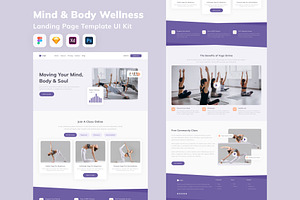 Mind & Body Wellness Landing Page, an UI Kit Template by Betush