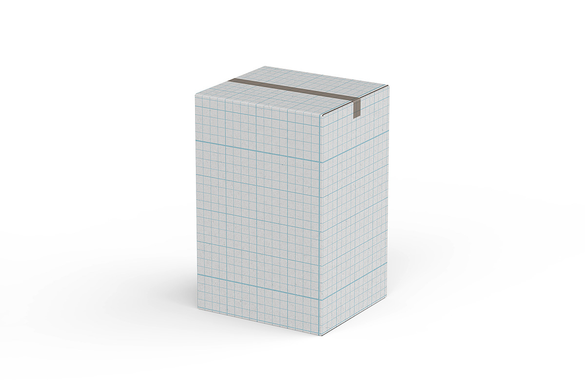 Vertical Cardboard Carton Box Mockup, a Packaging Mockup by Ram Studio LLC (Photo 3 of 11)