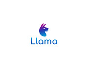 Gradient Llama Head Logo, a Branding & Logo Template by HueNestify (Thumbnail 1 of 3)