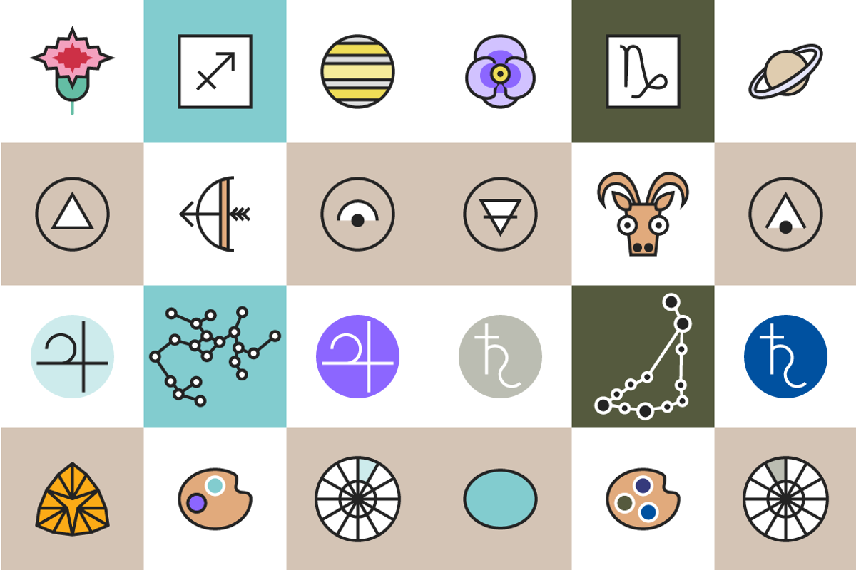 Horoscope Astrology Sign Icons, an Outline Icon by Marmalade Moon (Photo 7 of 7)