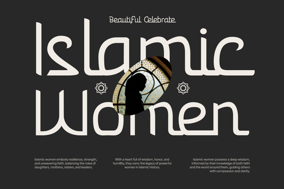Ramadaniya – Islamic Typeface Font, a Script Font by Vadovastd (Photo 2 of 7)