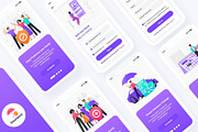 Insurance Mobile App UI Template, an App Template by RiveupDigital (Thumbnail 2 of 7)