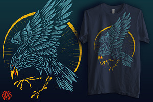 The Raven Attack T-Shirt Design