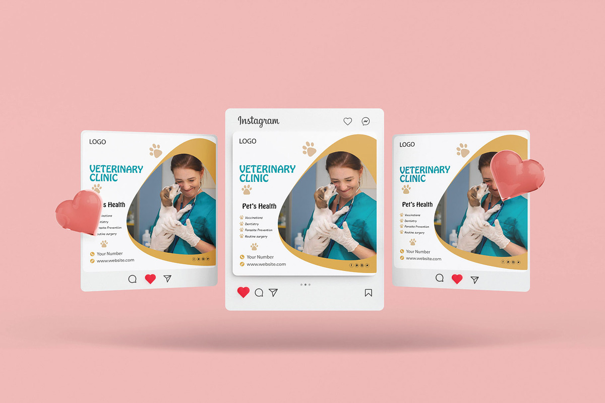 Veterinary Flyer Design Template, a Flyer Template by YUDesignStore (Photo 3 of 6)