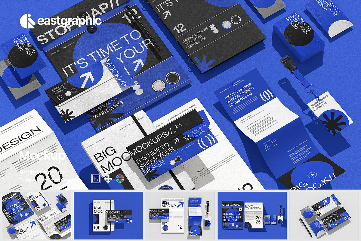 Modern Stationery Branding Mockup Se, an Advertising Mockup by East Gallery (Photo 1 of 14)