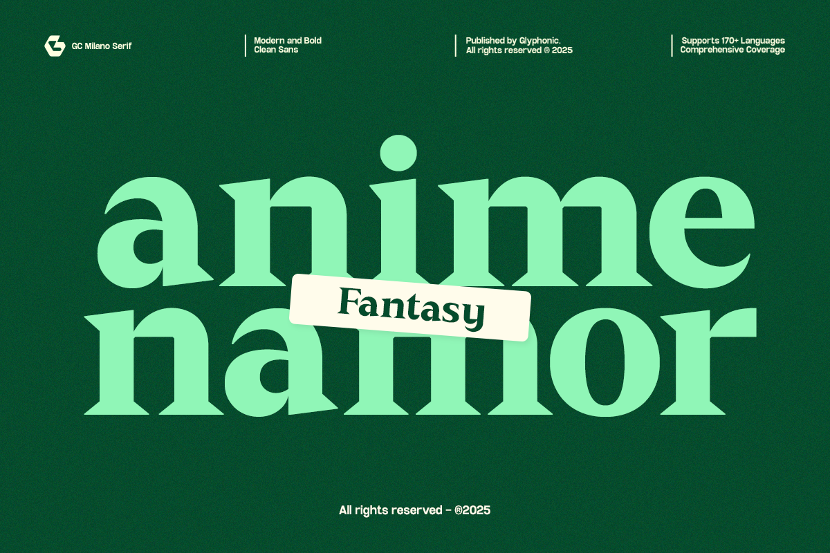 GC Milano – Strong Serif Elegance, a Serif Font by Glyphonic (Photo 4 of 15)