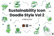 Sustainability Icon Doodle Vol 2, an Object Graphic by SLAB! Design (Thumbnail 1 of 3)