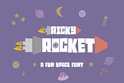 RICKY ROCKET FONT | a fun space font, a Font by Little Type Factory (Thumbnail 6 of 10)