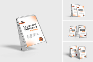 Signboard Mockup, an Advertising Mockup by AndikaGraphic