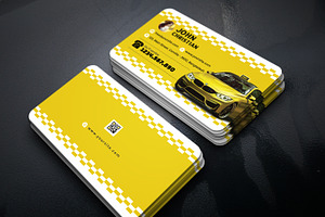 Taxi Business Card, a Business Card Template by GreenPixi