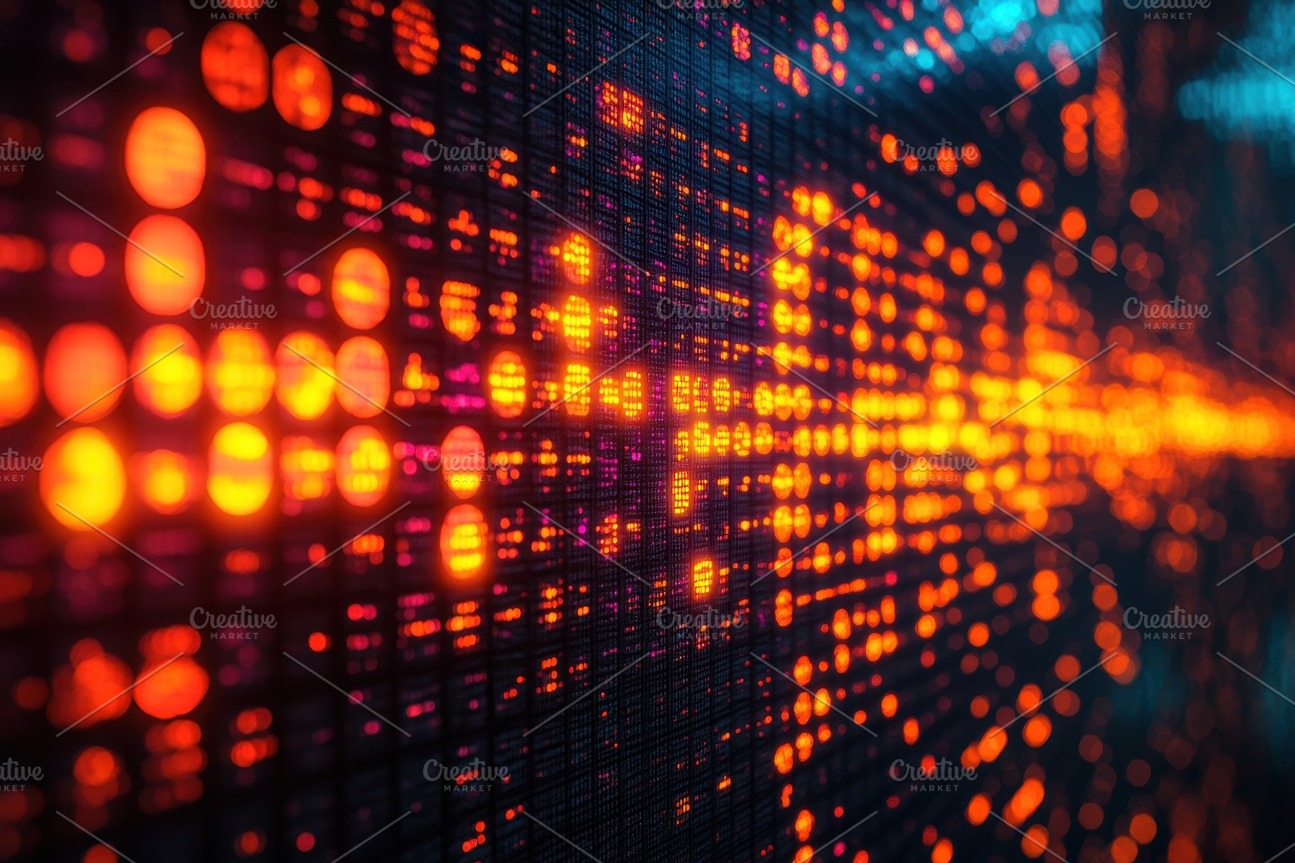 Colorful abstract digital pattern re, a Photo by Tanuart