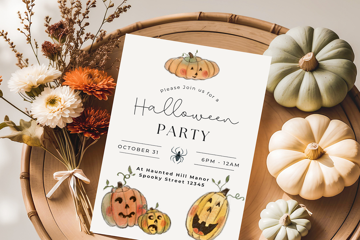 Watercolor Halloween Pumpkins, an Illustration by Cardozart (Photo 2 of 2)