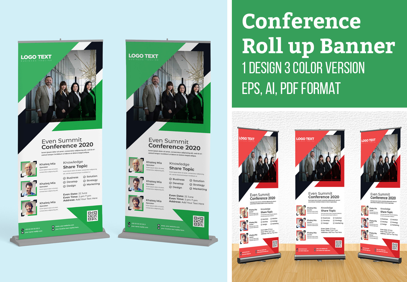 Business conference roll up banner, a Stationery Template by MRI STUDIO