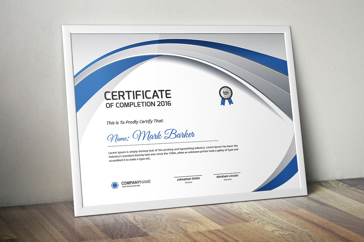 Certificate Word | PSD | AI, a Stationery Template by Curve Design (Photo 2 of 3)