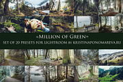 MILLION OF GREEN-Set of 20presets Lr, an Action Add-On by Graphics, Presets, Photos (Thumbnail 1 of 21)