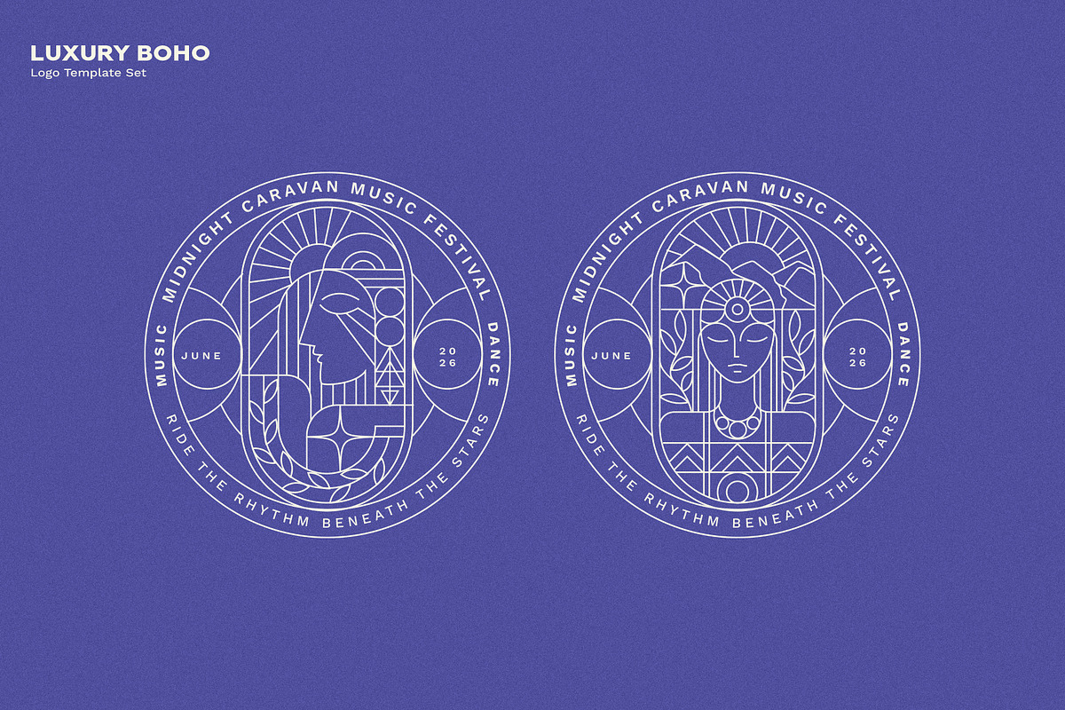 Luxury Bohemian Logo Template Set, a Branding & Logo Template by Studio_Byrsa (Photo 4 of 12)