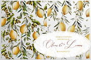 12 Seamless Patterns Olives & Lemons, a Pattern Graphic by Knopazyzy (Thumbnail 3 of 5)