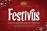 Festivus | Retro Holiday Type!, a Script Font by StudioWorks (Thumbnail 1 of 8)