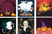 Halloween Landscape Background, an Illustration by naem021 (Thumbnail 2 of 4)