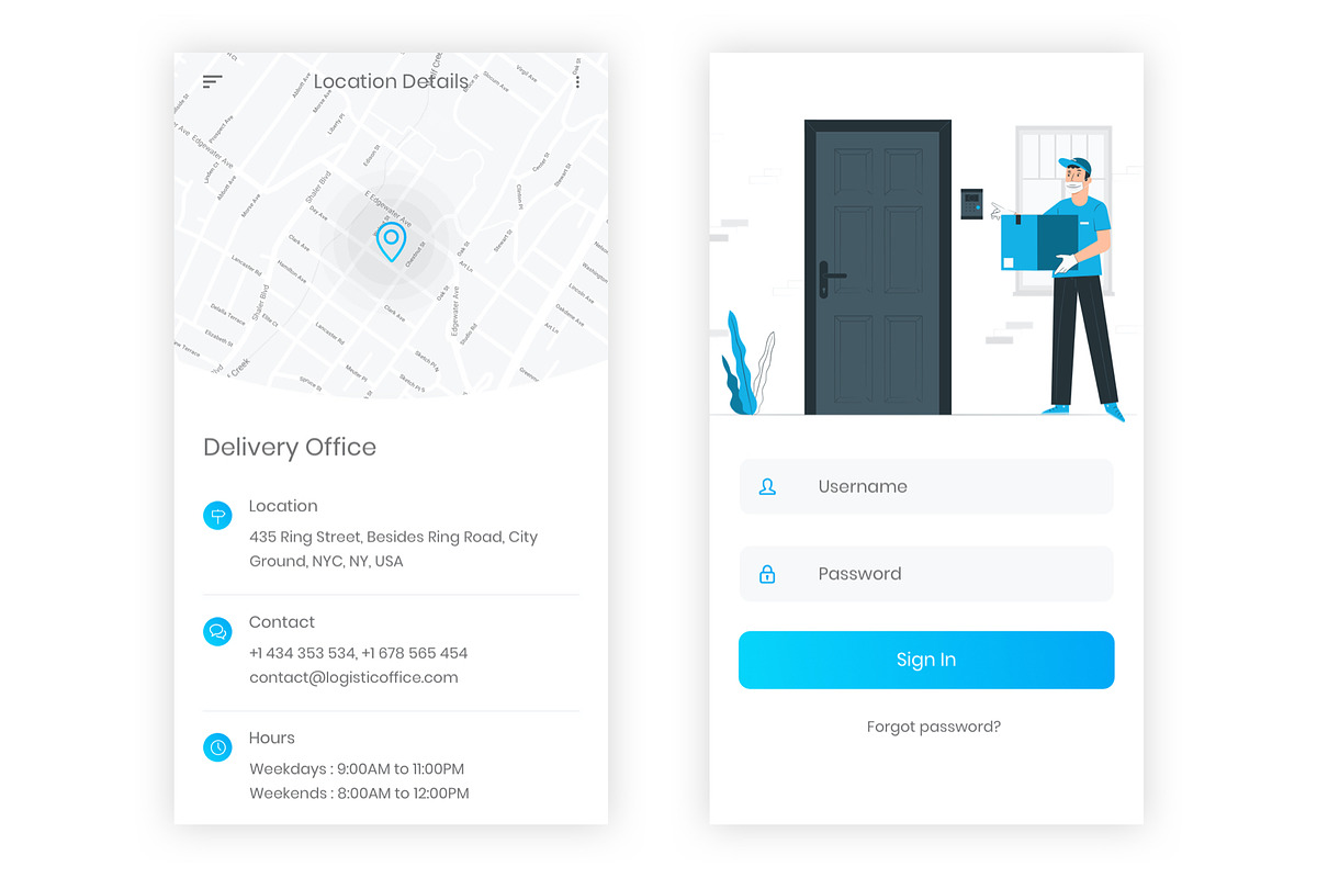 Shipment & Logistics Figma App, an UI Kit Template by themelove (Photo 5 of 9)
