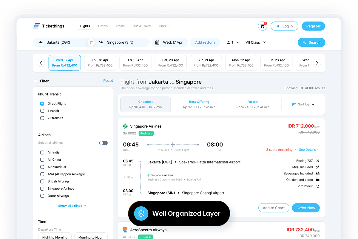 Tickethings - Flights Booking, a Websites & App Template by SLAB! Design (Photo 3 of 4)
