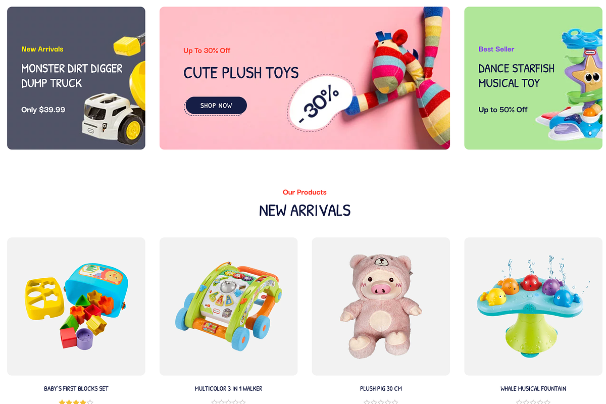 Kids Toys Store WooCommerce WP Theme, a WordPress Template by UInstrument (Photo 4 of 8)