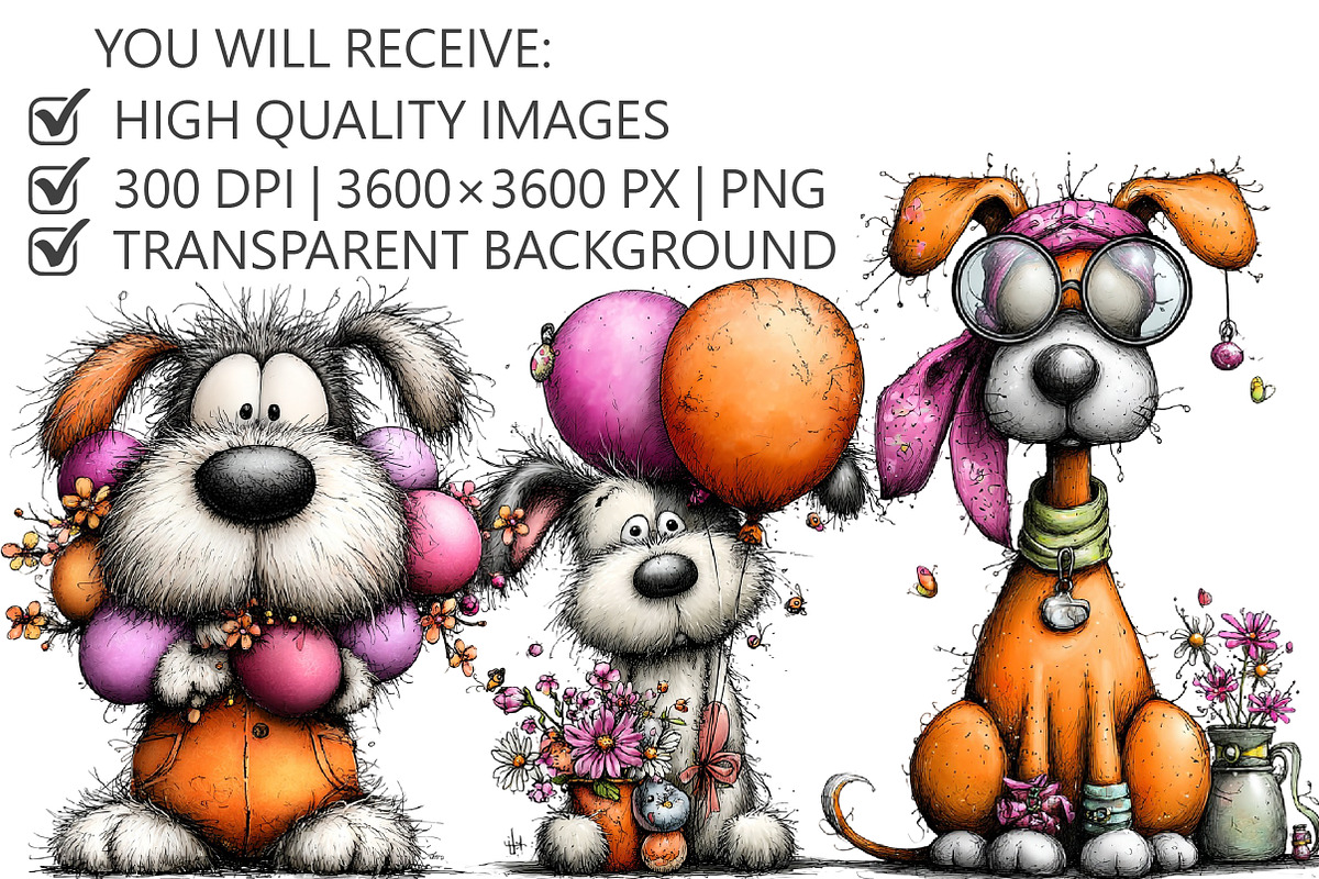 Whimsical Easter Dog Clipart, an Illustration by Pixels.Craft (Photo 2 of 5)