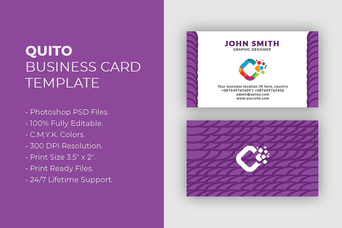 QUITO Business Card Template, a Business Card Template by Dueza.Com