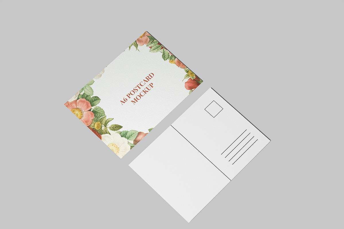 Minimalist A6 Postcard Mockup, a Card Template by Rendemporium (Photo 6 of 7)