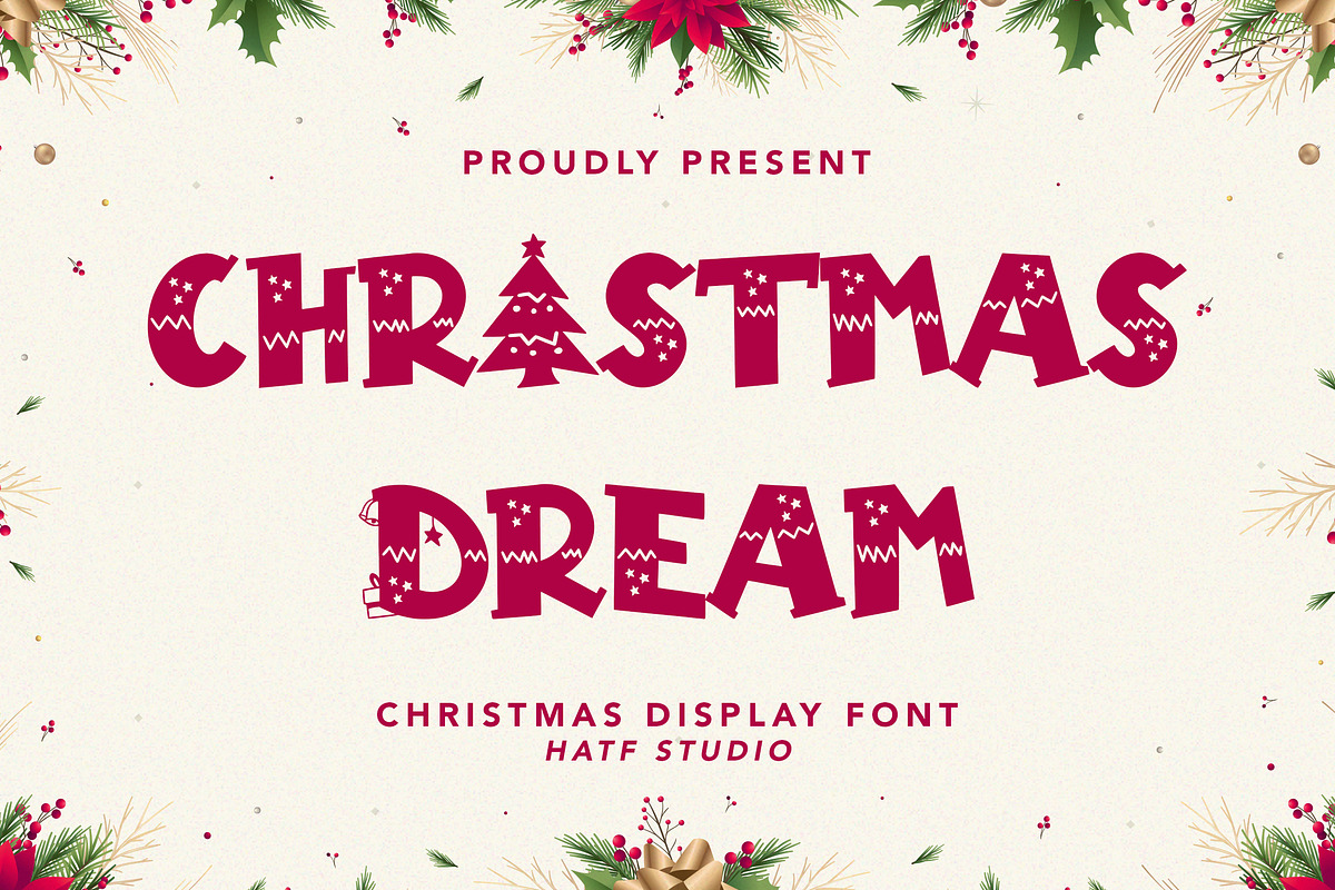 Christmas Dream, a Handwritten Font by HATFSTUDIO (Photo 1 of 8)