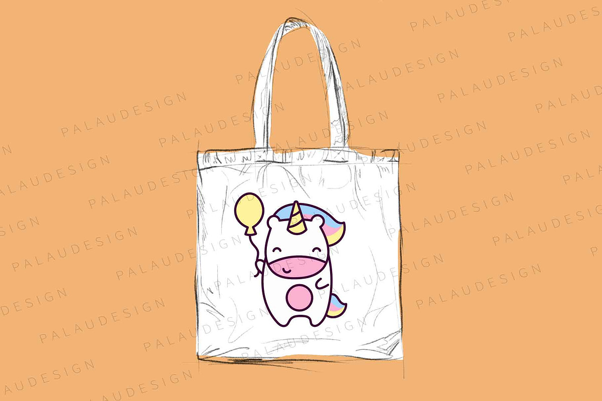 Cute Kawaii Unicorn Characters, an Animal Illustration by Palau (Photo 3 of 12)