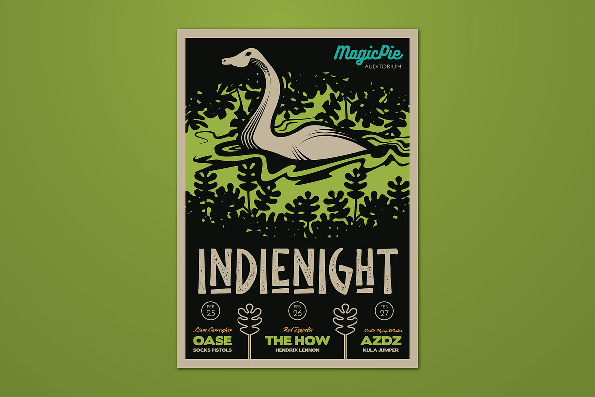 Lake Monster Illustrated Flyer, a Flyer Template by ashenterprise (Photo 1 of 3)