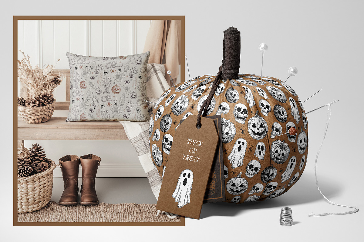 Halloween seamless patterns, a Pattern Graphic by AnMark (Photo 2 of 5)