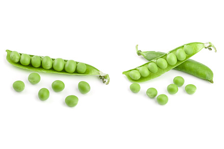 Fresh green pea pod isolated on, a Food & Drink Photo by NataPhoto