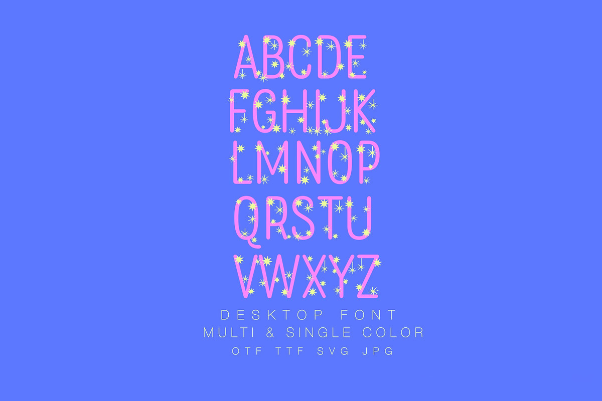 Star July 4th MonogramnDesktop Font, a Blackletter Font by HERRINGTON DESIGN (Photo 3 of 4)