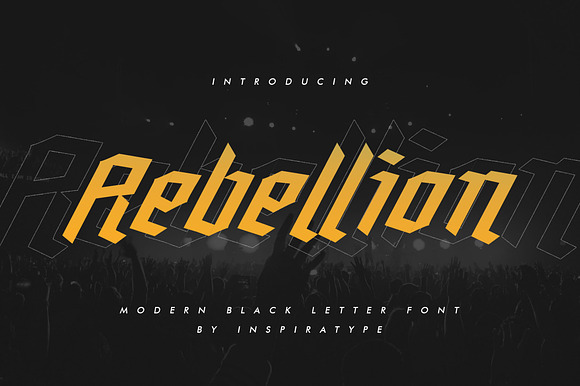 Rebellion - Modern Blackletter preview 8
