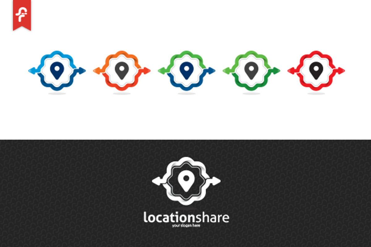 Location Share Logo, a Branding & Logo Template by ft.studio