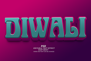 Diwali PSD 3D Editable Text Effect