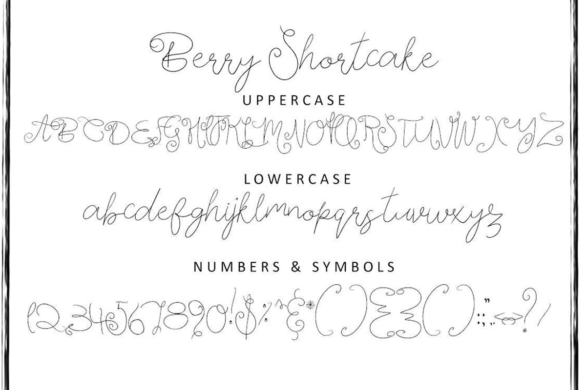 Berry Shortcake Font preview 2