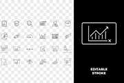 Business Analysis Icon Set, an Outline Icon by Unique Design Team (Thumbnail 3 of 3)