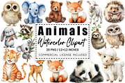Cute Animals Clipart, a Graphic by CitraGraphics (Thumbnail 1 of 4)