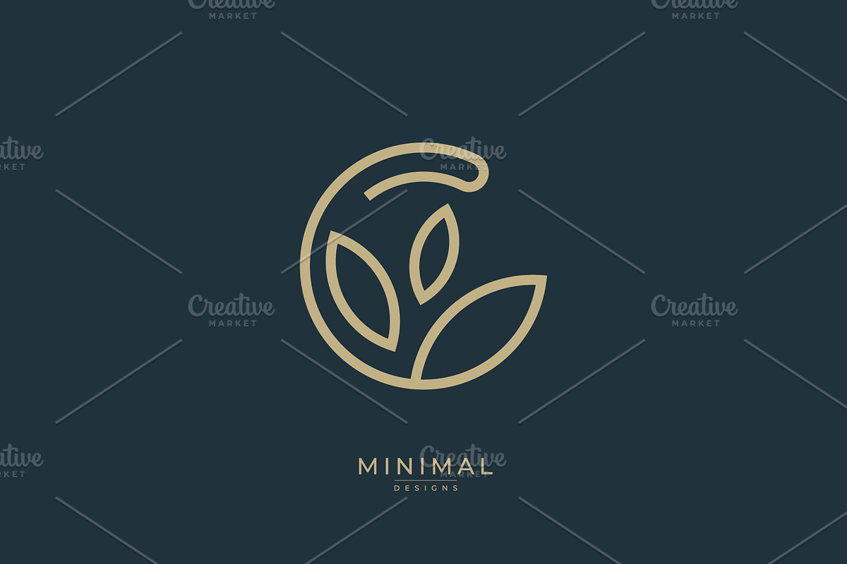 Alphabet letter C with leaf logo, a Branding & Logo Template by idesign_4u
