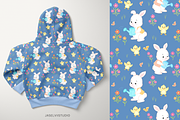 Bunny Chick - Blue, a Pattern Graphic by Jaselvii Studio (Thumbnail 3 of 7)